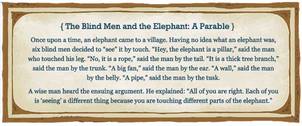 The Blind Men and the Elephant: A Parable