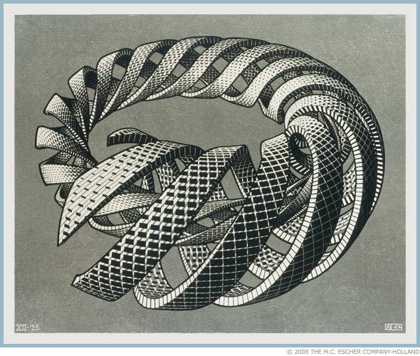 M. C. Escher "Spirals" Copyright The M. C. Escher Company — Holland.  All rights reserved.  www.mcescher.com 