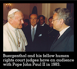 Thomas Buergenthal and Pope John Paul II in 1983