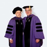 Eric M. ’77 and Laurie B. Roth Scholar Johann Strauss was hooded by Trustee Eric M. Roth ’77